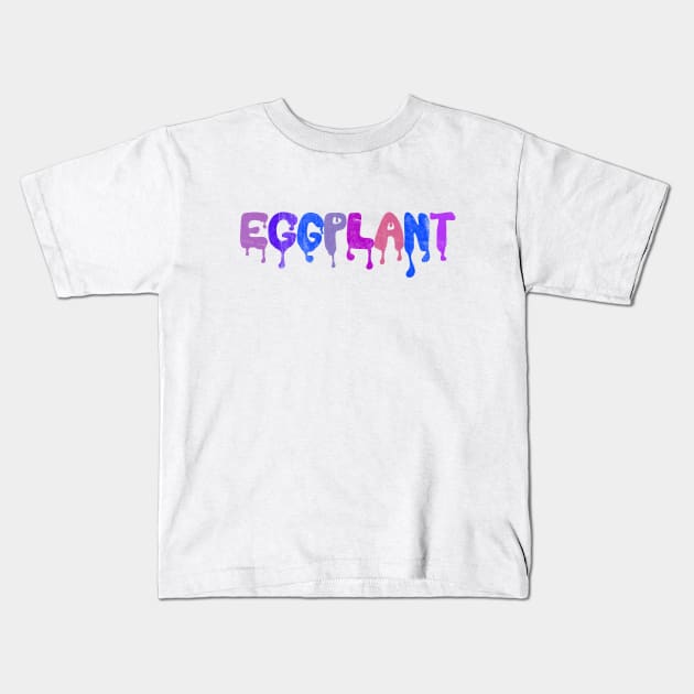 Eggplant Kids T-Shirt by notsniwart